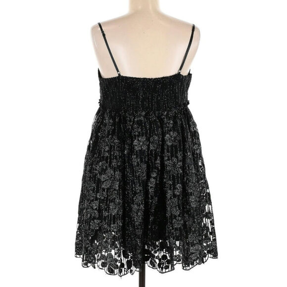 NWT Free People All That Glitters Sparkling Goth Lace Dress - Picture 3 of 9